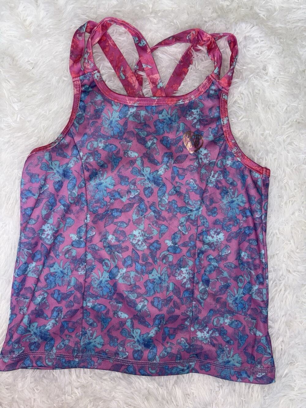 Body Glove Girls 12 Pink Design Activewear Tank Top. Great Quality, Cute